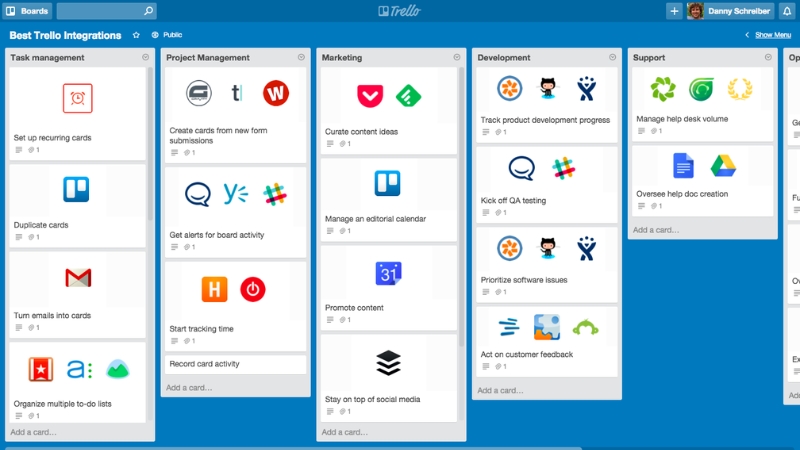 Ứng dụng phương pháp Kanban với thao tác kéo - thả thẻ công việc đơn giản trên Trello.