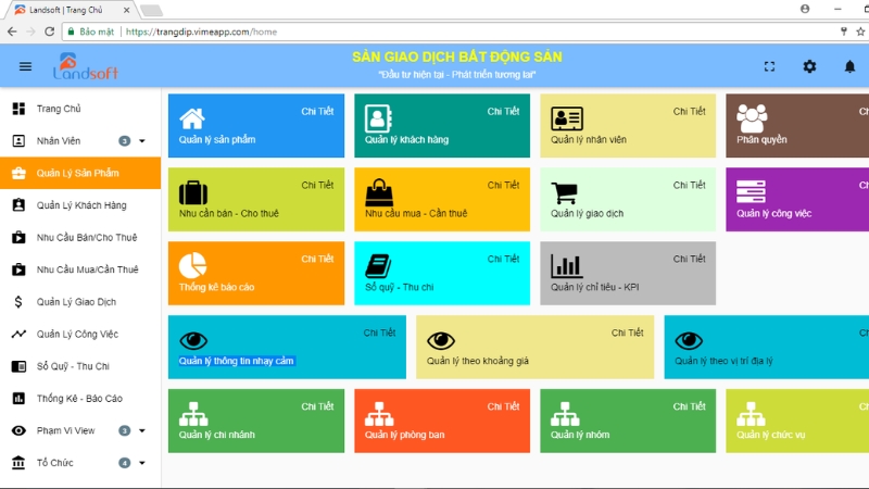 Hệ thống quản lý hợp đồng bất động sản chuyên nghiệp trên phần mềm quản lý dự án Landsoft