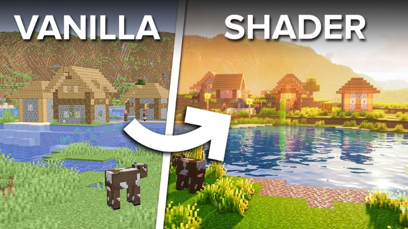 Sự khác biệt của Minecraft PE và Shader Minecraft