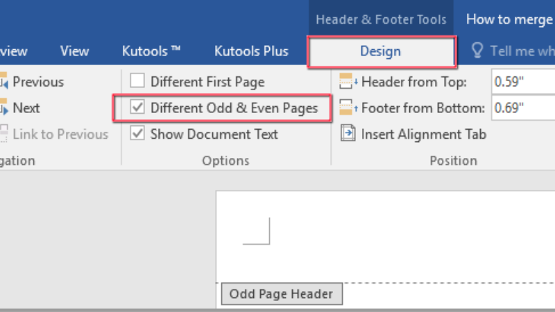 Cách đánh số trong Word theo trang chẵn và lẻ