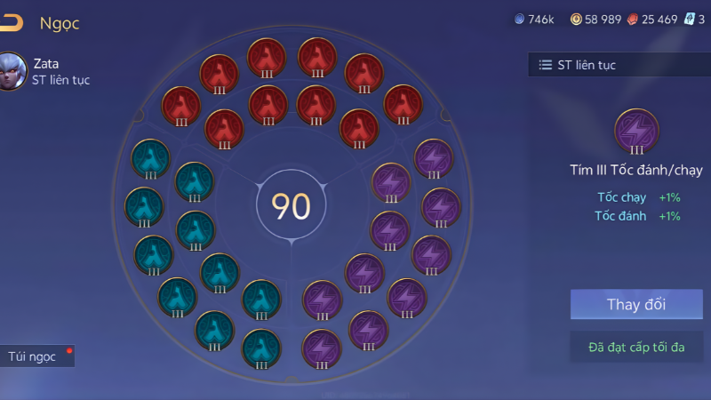 Bảng ngọc giúp phát huy hiệu quả cách bay Zata