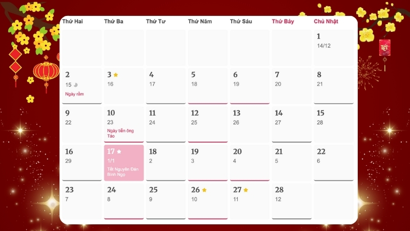 Còn bao nhiêu ngày nữa đến Tết