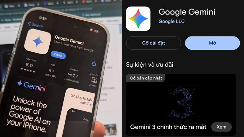 Dễ dàng tải ứng dụng Gemini trên hệ điều hành iOS và Android
