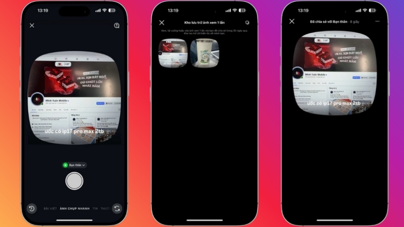 Cách dùng Quicksnap chụp ảnh nhanh trên Instagram