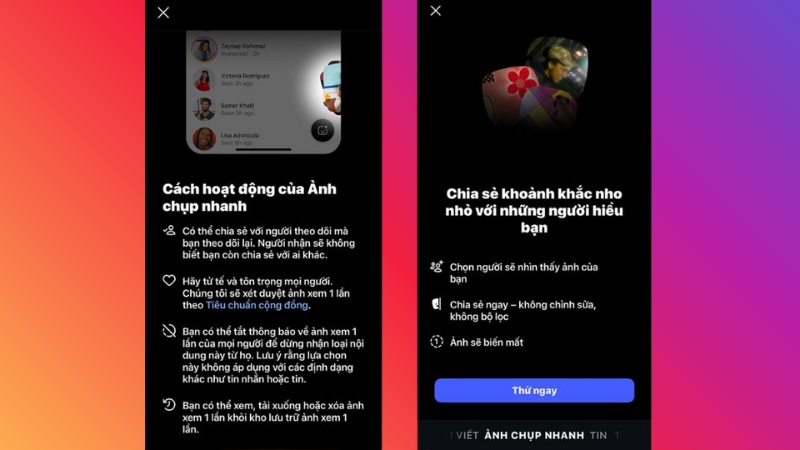 Quicksnap là định dạng ảnh mới xuất hiện trong mục Direct Messages