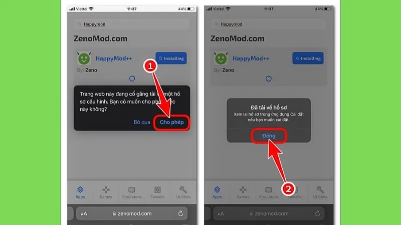 Thực hiện thao tác như ảnh