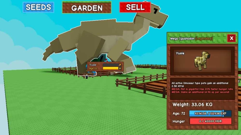 Pet Legendary hỗ trợ chuyên biệt, tăng 0.45-0.50 XP/giây cho toàn bộ pet