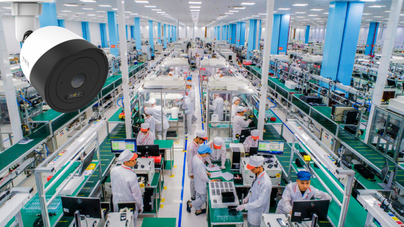 Lắp camera tại khu vực sản xuất để giám sát dây chuyền