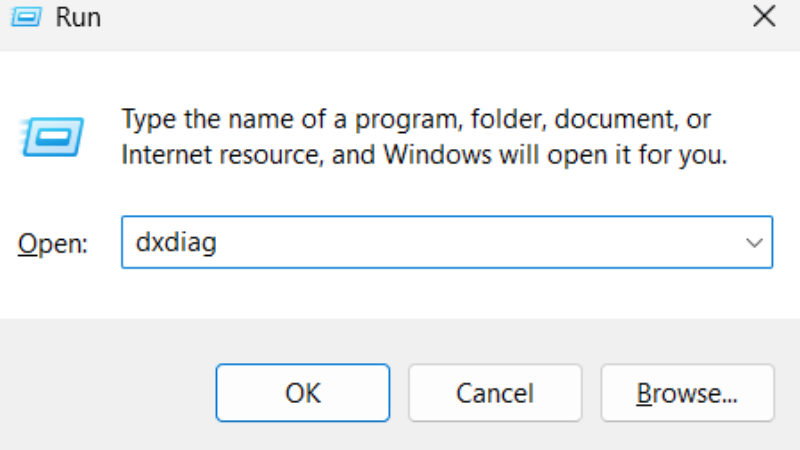 Gõ lệnh dxdiag dễ dàng và nhanh chóng
