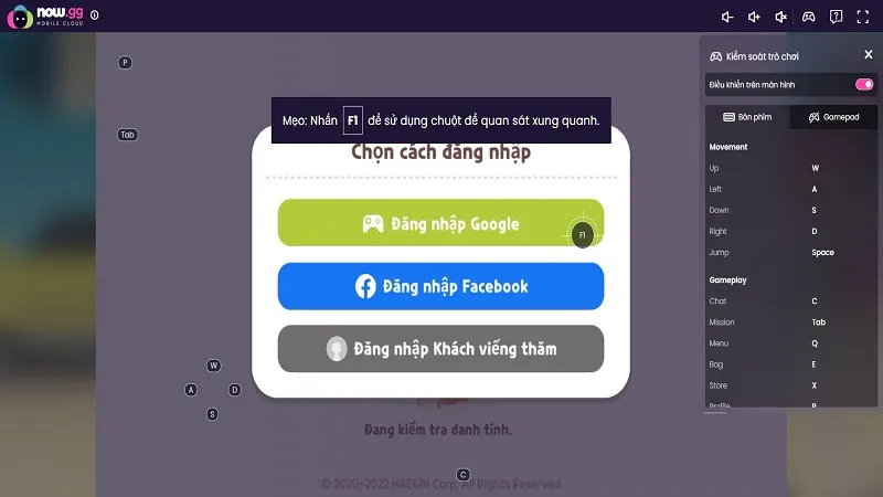 Truy cập trang web và đăng nhập