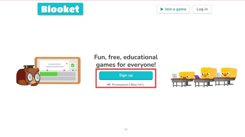 cách tạo tài khoản Blooket