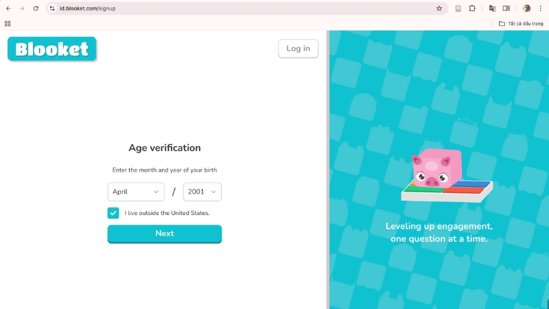 cách tạo tài khoản Blooket