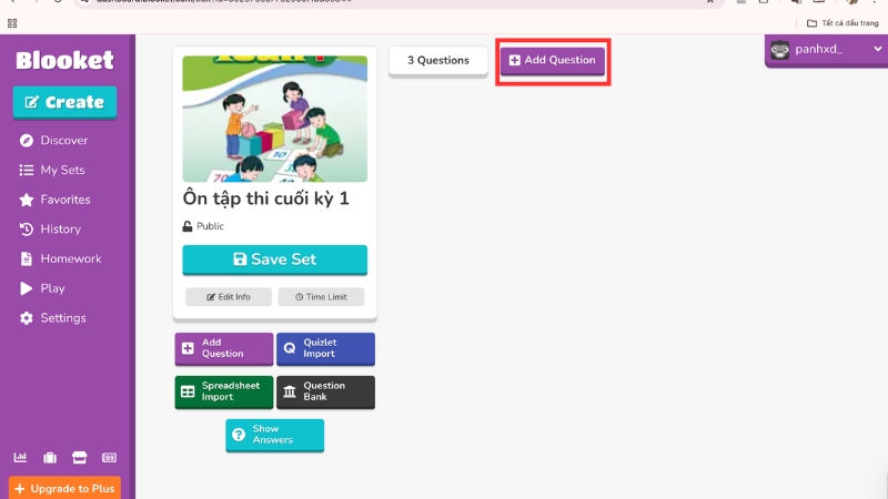 cách tạo trò chơi Blooket