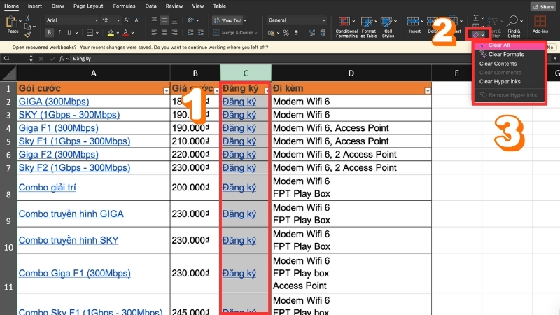 Cách thêm cột trong Excel