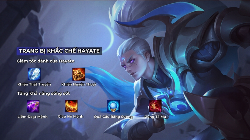 Những trang bị khắc chế Hayate