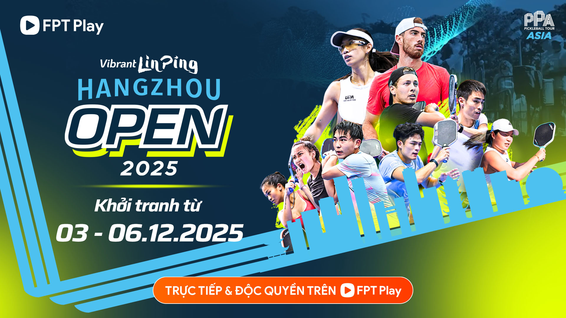 FPT Play chiếu độc quyền PPA Tour Asia - Hangzhou Open 2025