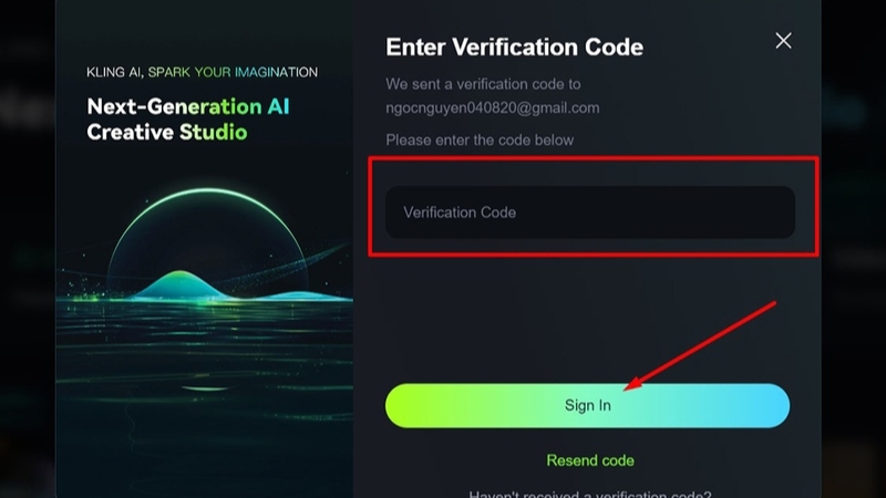 Hệ thống gửi mã xác minh về email