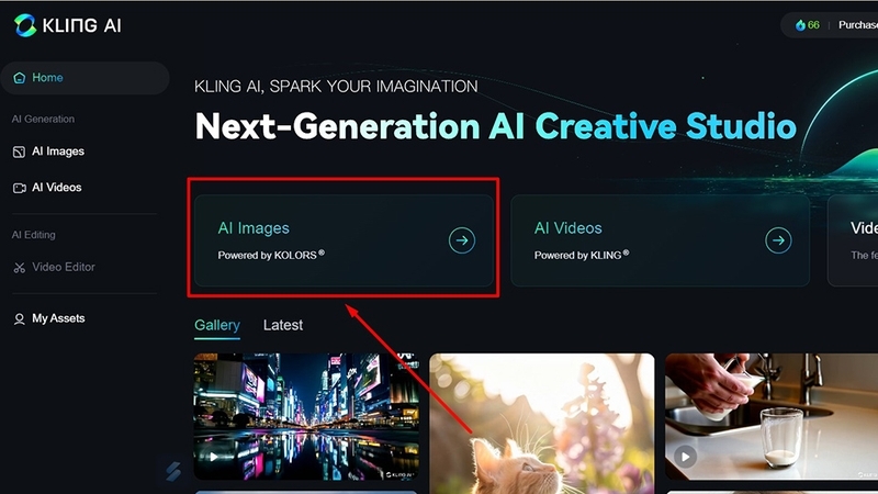 Nhấn vào AI images