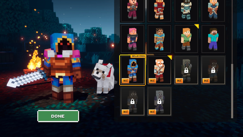 Tạo hình nhân vật độc đáo trong Minecraft Dungeons