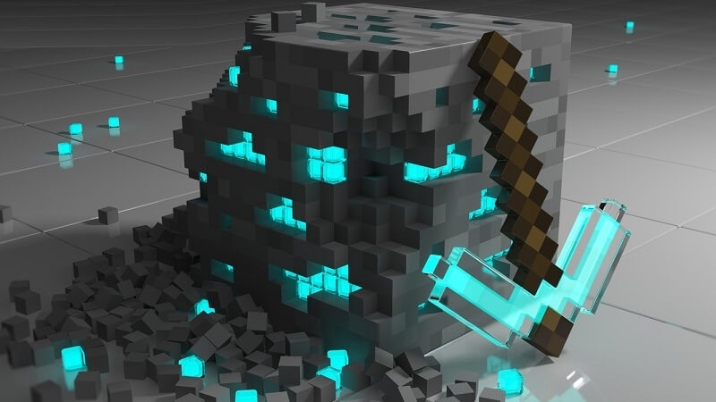 Kim cương trong Minecraft là loại khoáng chất cực kỳ quý hiếm