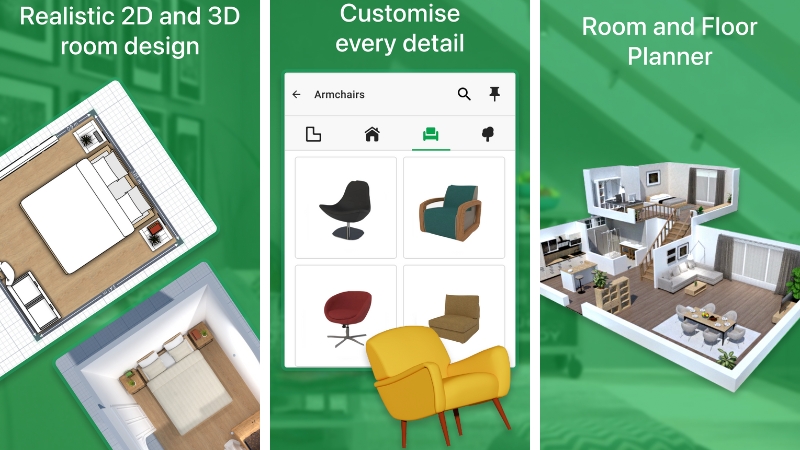 Planner 5D: Hỗ trợ thiết kế 2D và 3D nội/ngoại thất