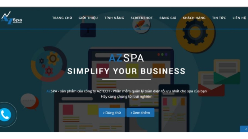 Azspa - quản lý đặt lịch và dịch vụ thẻ liệu trình