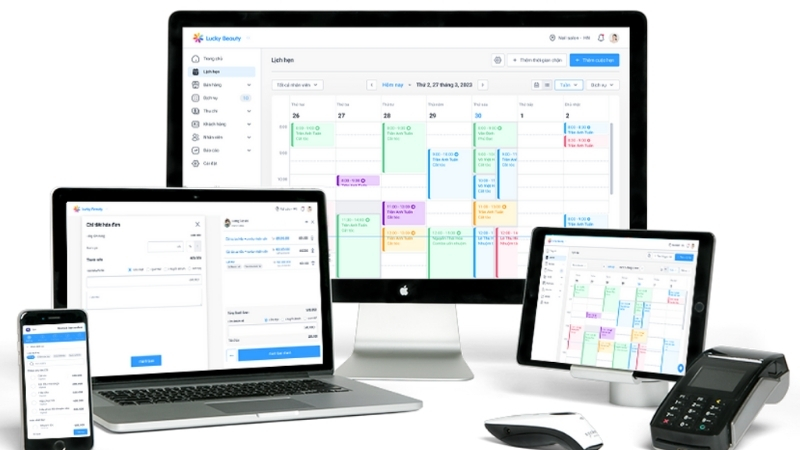 Lucky Beauty - quản lý lịch hẹn, theo dõi công nợ khách hàng và đối tác