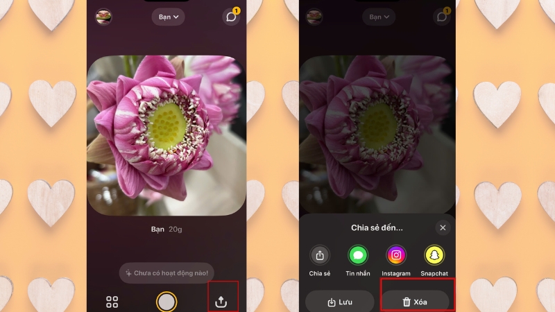 Cách xóa ảnh Locket