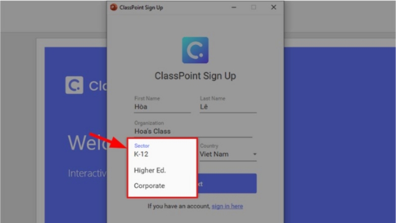 Cách đăng nhập classpoint app