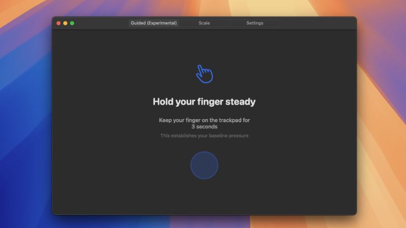 Đặt ngón tay để giữ trackpad