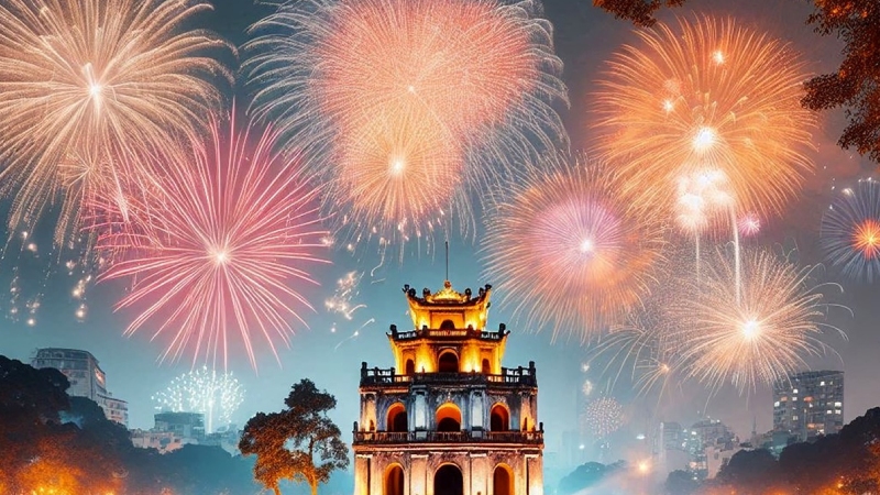 Hà Nội sẽ tổ chức bắn pháo hoa tại 5 điểm, với 6 trận địa dịp Tết Dương lịch 2026
