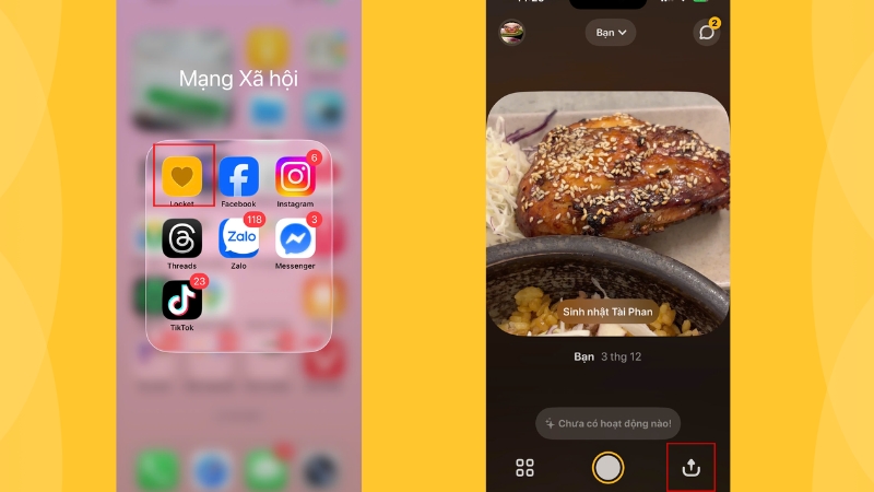 Chọn ảnh muốn xóa trên Locket