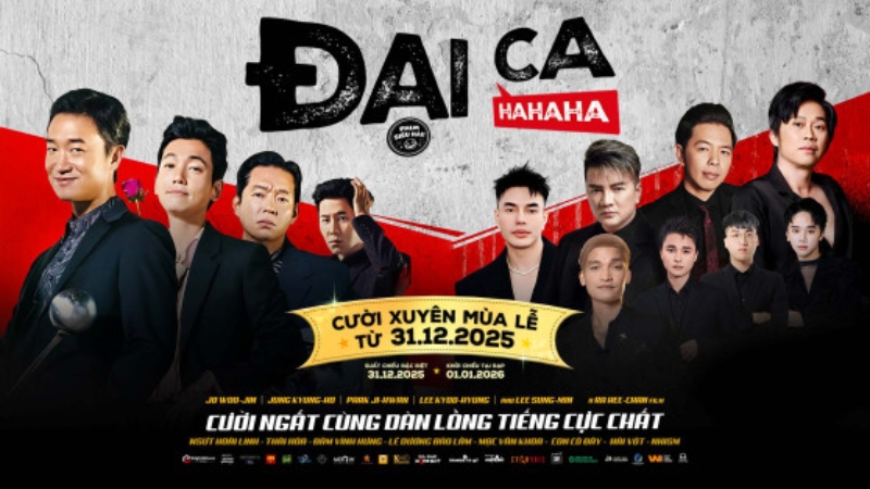 Đại Ca Ha Ha Ha - Phim chiếu rạp Tết Dương lịch 2026 thể loại hài, xen lẫn hành động của Hàn Quốc