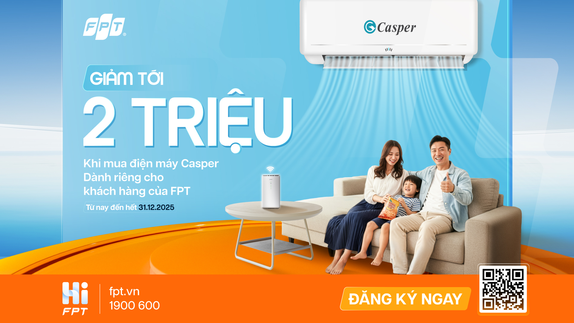 Ưu đ&atilde;i FPT cuối năm: Tặng voucher Casper 2 triệu đồng cho kh&aacute;ch h&agrave;ng mua sắm đồ điện gia dụng