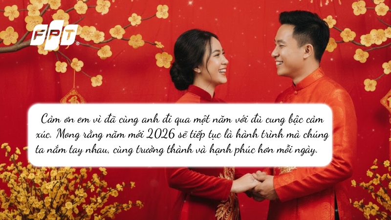 Gợi &yacute; 99+ c&acirc;u ch&uacute;c mừng năm mới người y&ecirc;u 2026 hay nhất