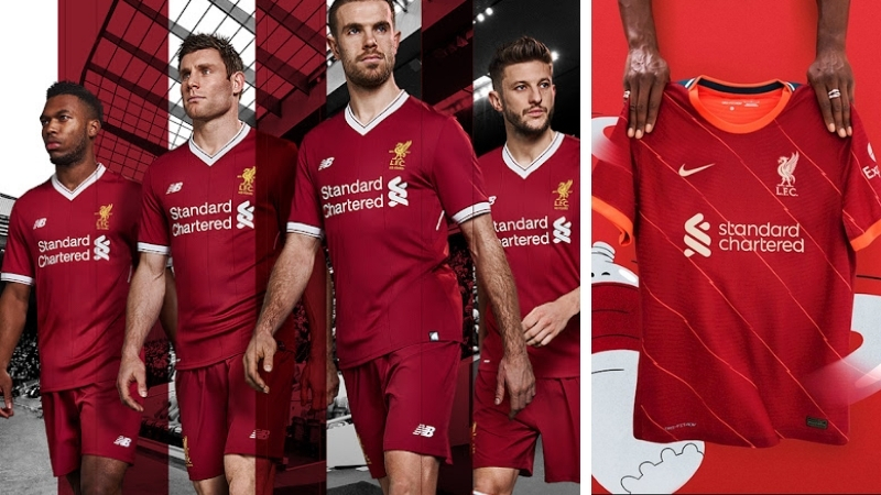 Dàn sao Liverpool trong mẫu áo đỏ truyền thống