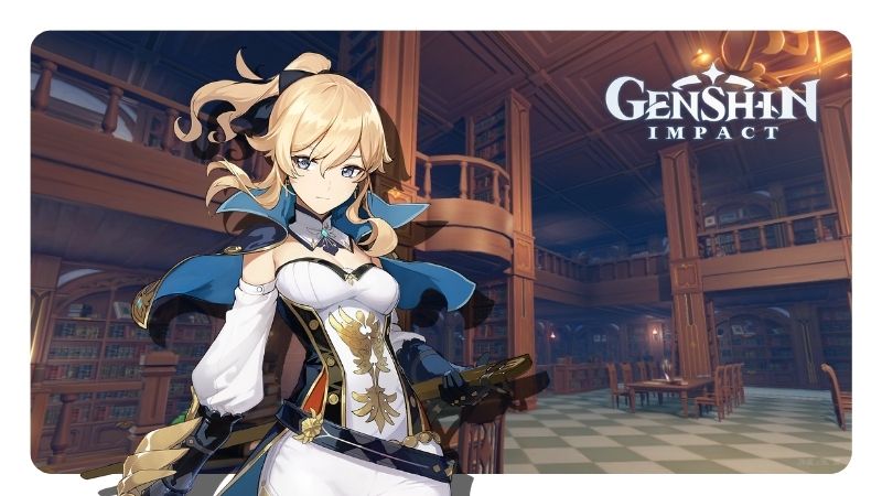 Jean, Quyền Đại Đội Trưởng của Kỵ sĩ Tây Phong, làm việc tại trụ sở của đội kỵ sĩ ở Mondstadt