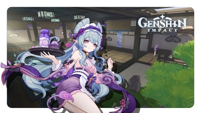 Mizuki, chuyên gia tư vấn tâm lý làm việc tại nhà tắm Aisa ở thành phố Inazuma