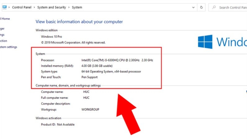Kiểm tra thông tin hệ thống trên Windows
