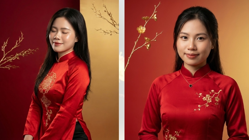 Concept Tết tối giản hiện đại với ánh sáng chuyên nghiệp