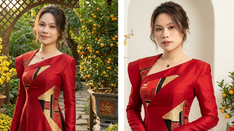 Áo dài cách tân hiện đại nhưng vẫn giữ được nét truyền thống của văn hóa Việt Nam.