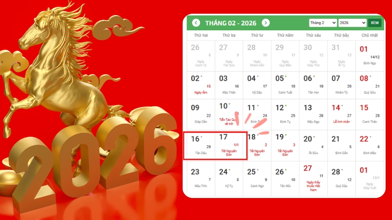 Tết Bính Ngọ 2026 không có ngày 30 là khởi đầu cho một chuỗi hiện tượng thiên văn hiếm gặp