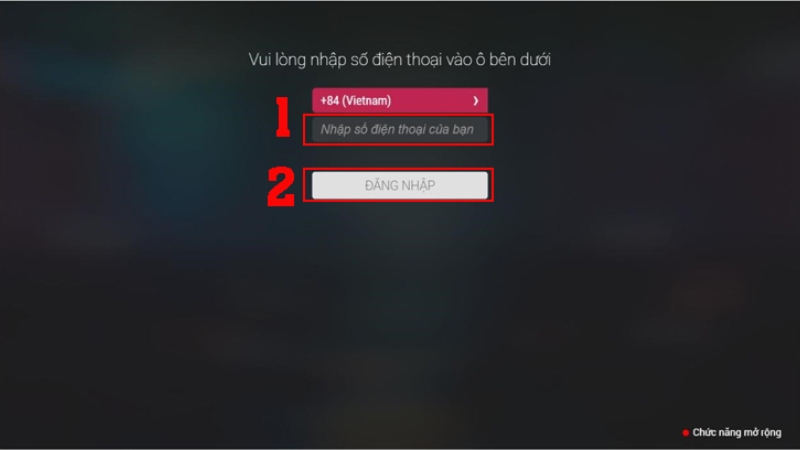 Nhập số điện thoại vào đây