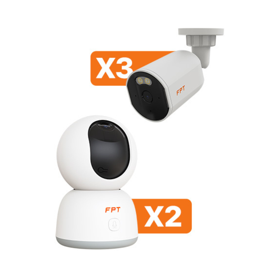 Combo 5 Camera (2 Trong - 3 Ngo&agrave;i)