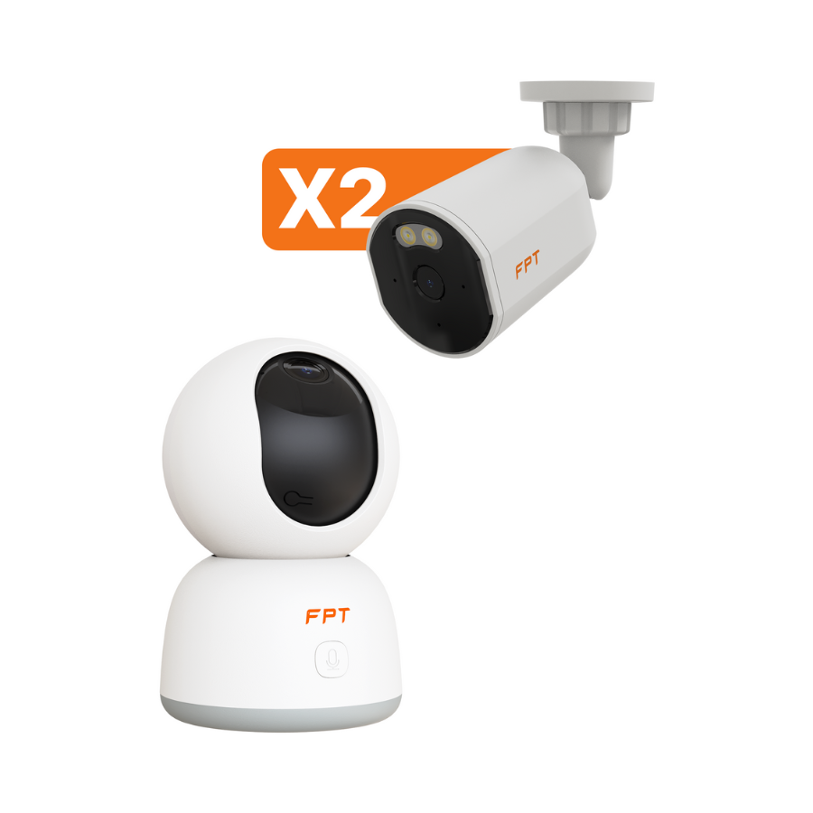 Combo 3 Camera (1 Trong - 2 Ngo&agrave;i)