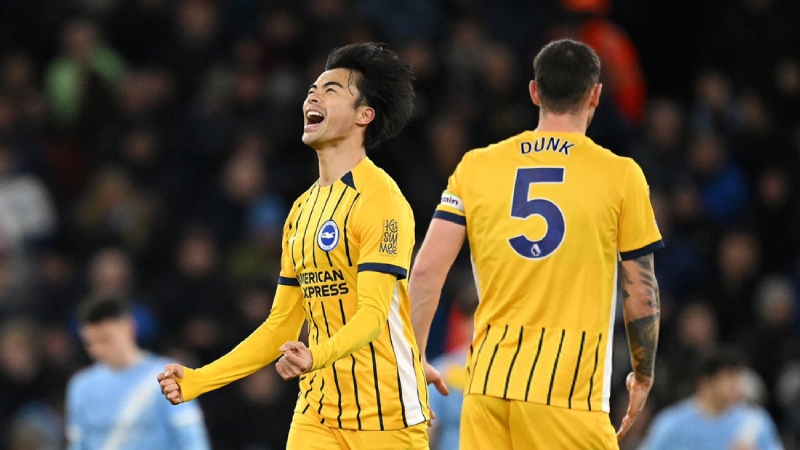 Mitoma gỡ hòa ở phút 60 của trận đấu