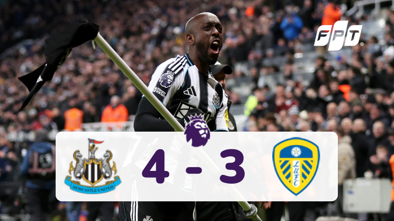 Kết quả Newcastle 4 - 3 Leeds: M&agrave;n ngược d&ograve;ng kh&ocirc;ng tưởng