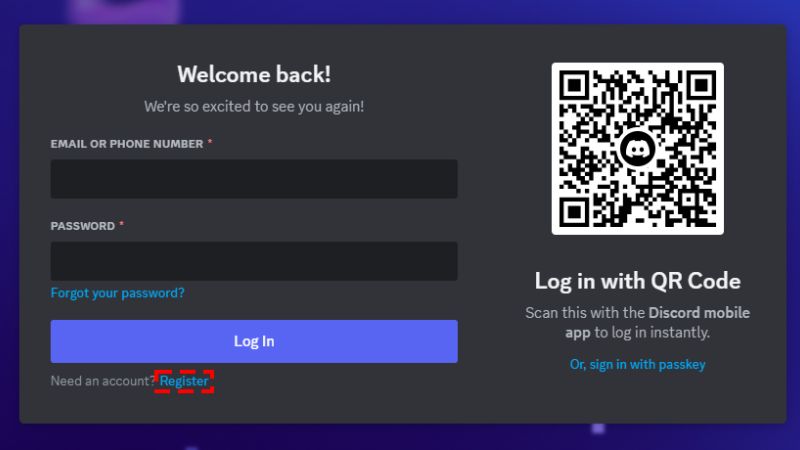 Đăng ký tài khoản Discord mới