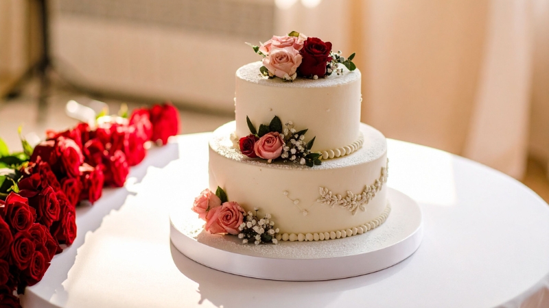 Hoa hồng và bánh kem - Combo