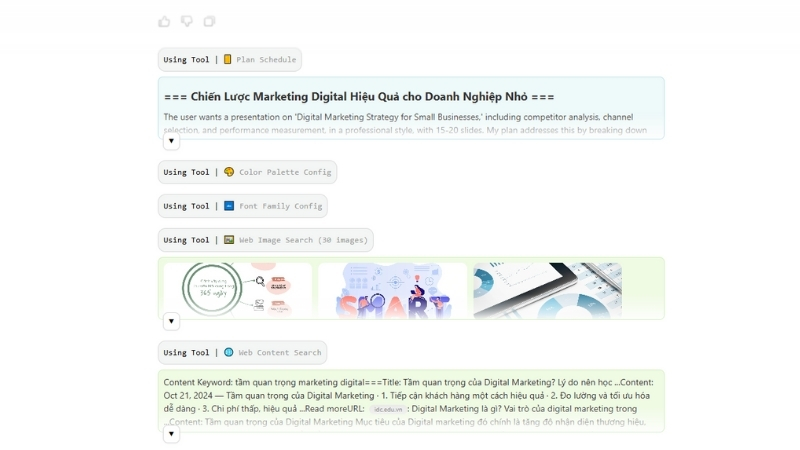 Agnes AI tự động tạo outline cho bài thuyết trình